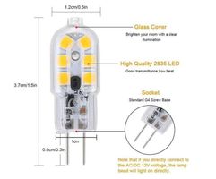 G4 LED GlüHlampe 2w 12v 10 Stücke Warmweiß 3000k 130 lm