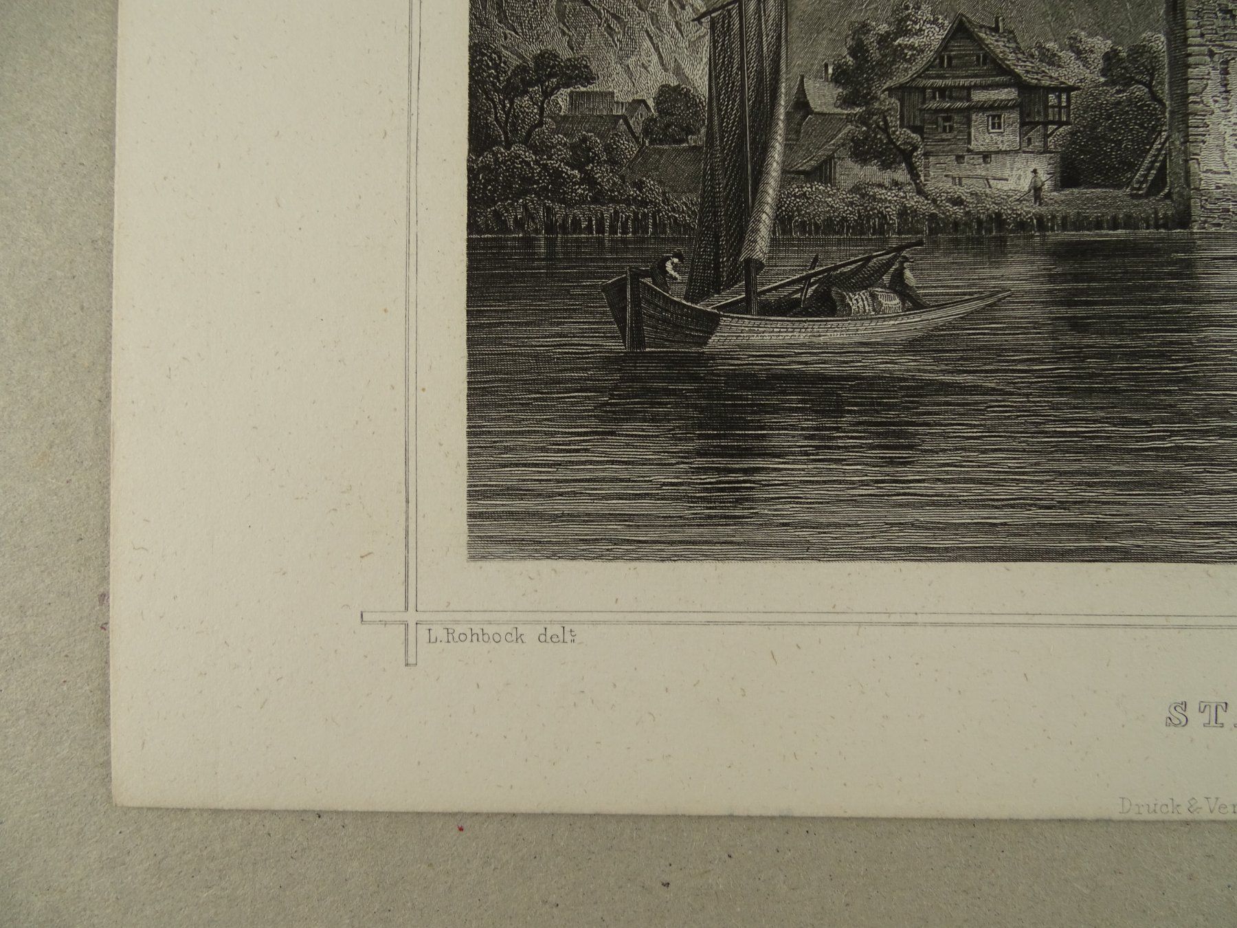 Incisioni: STANSSTAD, STAHLSTICH NACH ROHBOCK 1870 – Usato da Grüningen venduto da Kartensammler 6