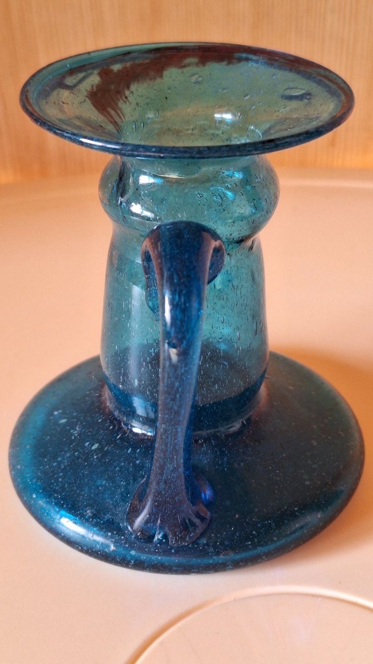 Tutte le decorazioni: Vintage ,Unikat "Bubble Glas" blau, mit "Fehler " Vase oder. – Usato da Arlesheim venduto da shopradl 6