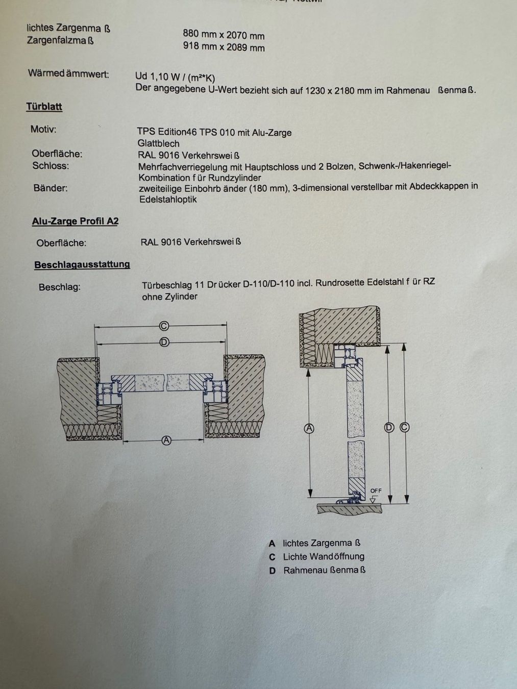 Hörmann Portes: Hörmann Türe Thermo 46 – Neuf (Voir description) à Nottwil par ema-tech 1