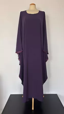 violettes Schmetterlingskleid/Abaya/Kleid 