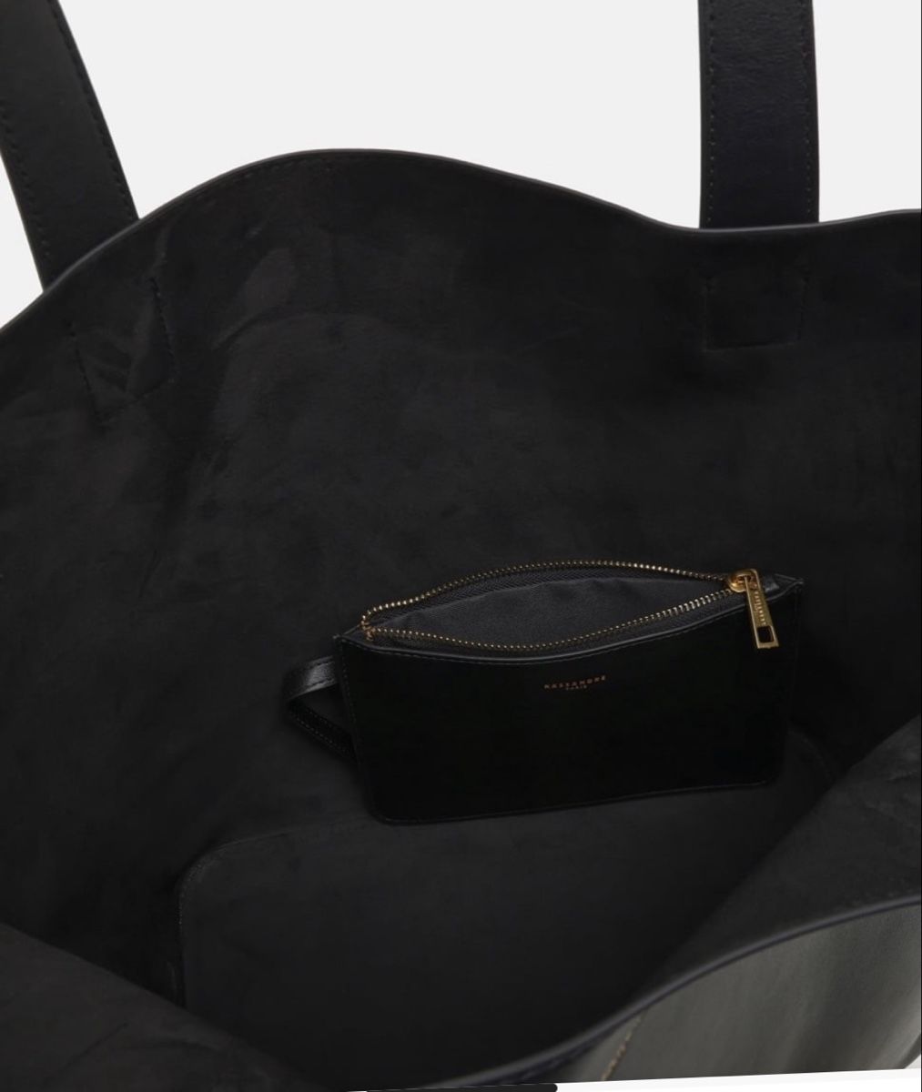 Taschen für Damen: KASSANDRE Shopper schwarz mit Pochette Leder neu – Neu (gemäss Beschreibung) aus Bolligen von Solina12 2