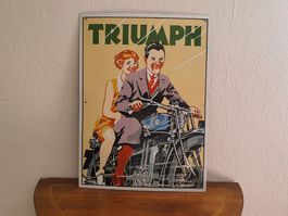 Emailschild Triumph Motorcycles Emaille Schild Reklame Retro