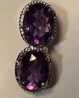 Ohrstecker Silber mit Amethysten - gestempelt 1Stück