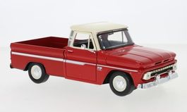 Chevrolet C10 Fleetside Pick Up 1966 rot / creme      1:24