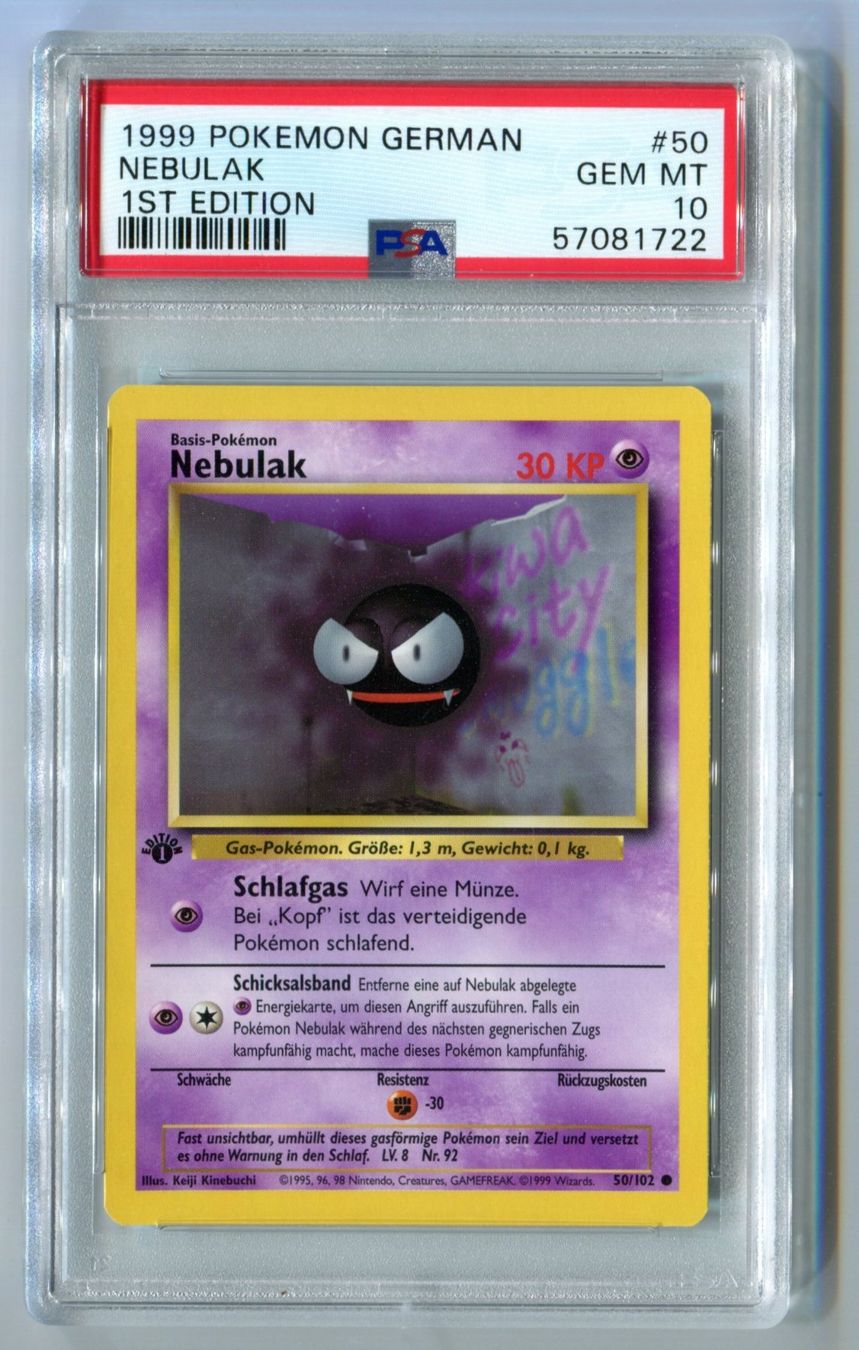Pokémon Sammelbilder & Trading cards: PSA 10 Nebulak 50/102 Basis 1.Edition Deutsch – Neu (gemäss Beschreibung) aus Dornach von Deco89