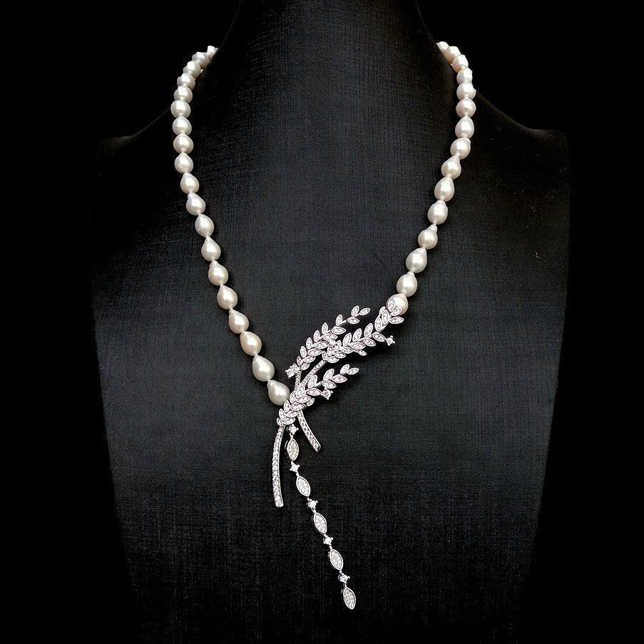 Catenine: SALE Mina Perlen Kette Echt Collier Perle Véritable Coeur – Nuovo (secondo la descrizione) da Prilly venduto da ilyria73 2