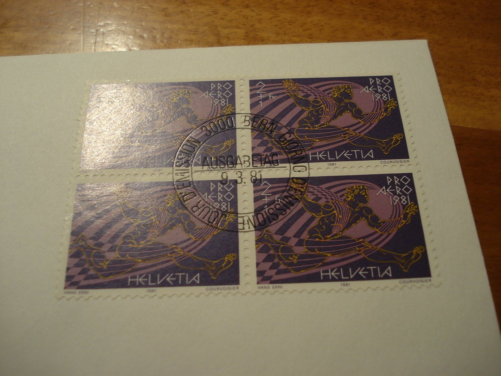 Tous les timbres: Marke Pro Aero 1981, FDC Einzel  + 4erblock – D'occasion à Niederwil AG par morostahu