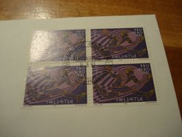 Marke Pro Aero 1981, FDC Einzel  + 4erblock