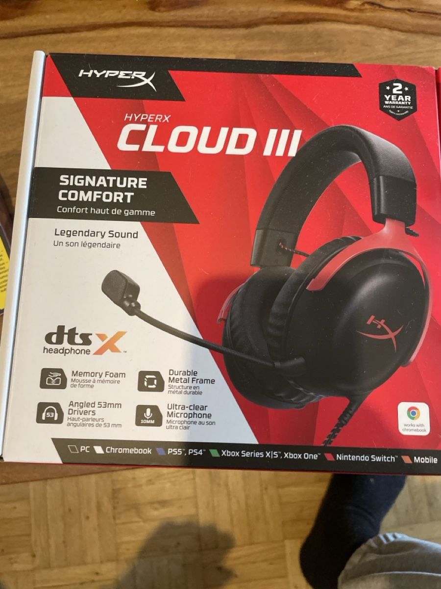 Hyperx Cuffie: HyperX Cloud III - Casque Gaming - État neuf ! 44 – Nuovo e nell'imballaggio originale da Ecublens VD venduto da mar_qw6r