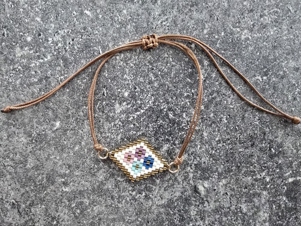 Bracelet Fleur Rouge Satellite - émail Sur Bronze, Fermoir Mousqueton, Longueur Ajustable - Neuf Avec étiquettes