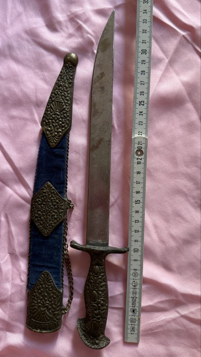 Posate: Dolch mit Scheide orientalisch verziert antik ca. 32cm – Usato da Biel/Bienne venduto da Katja01112 8