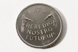 2 Gedenk Fünfliber HEREDIO NOSTRO Münze 1976, 5 FR CH