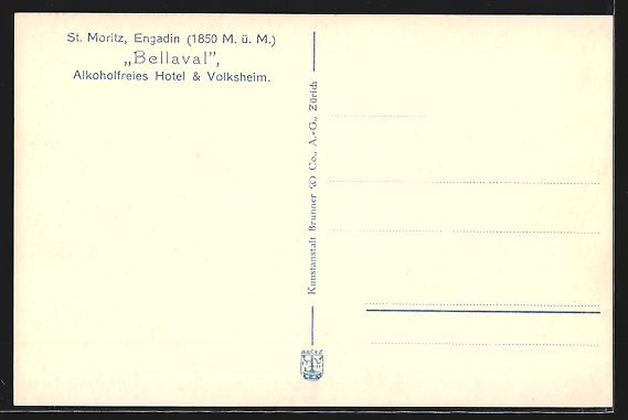 Cartes postales: St. Moritz / Engadin, Hotel Bellaval mit – D'occasion à Berlin par bartko-reher 1