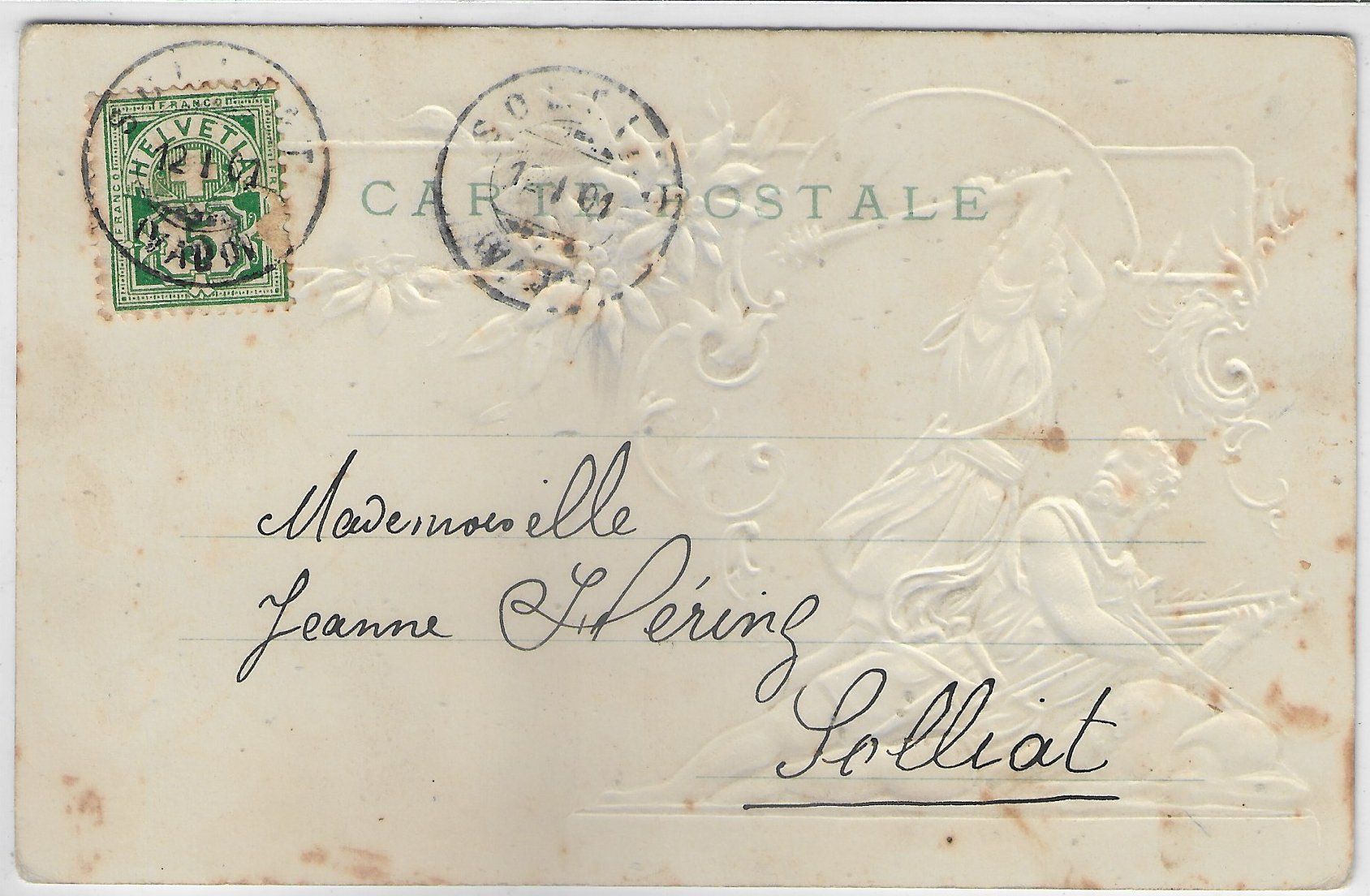 Cartoline postali: Schlacht - Präge-Litho – Usato da Ettingen venduto da Kartenplanet 1