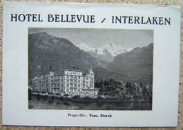 WERBEKARTE HOTEL BELLEVUE / INTERLAKEN