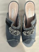 Zoccoli Sasha Fabiani denim con strass usato buono