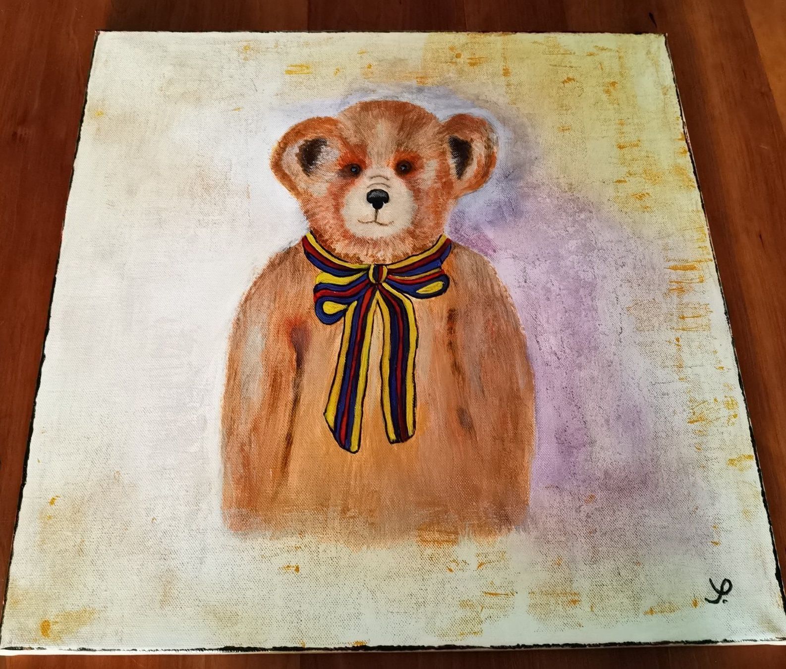 Dipinti: Teddybär Originalgemälde auf Leinwand – Nuovo (secondo la descrizione) da Wettingen venduto da Alpinez