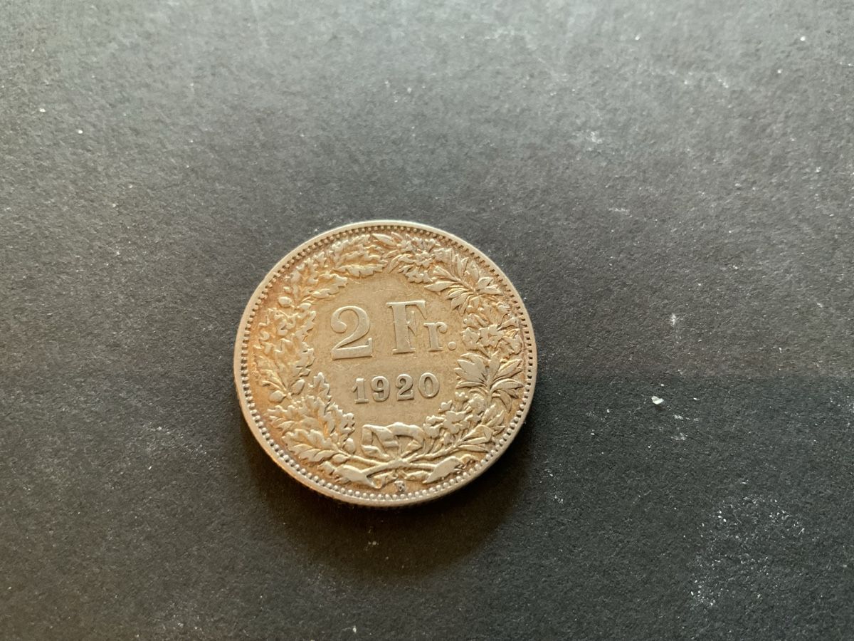 Alle Münzen: 1920 2 FRÄNKLER SILBER SS ++ – Gebraucht aus Beinwil am See von Ricri
