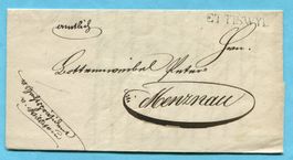 Faltbrief von Ettiswyl nach Menznau 1854