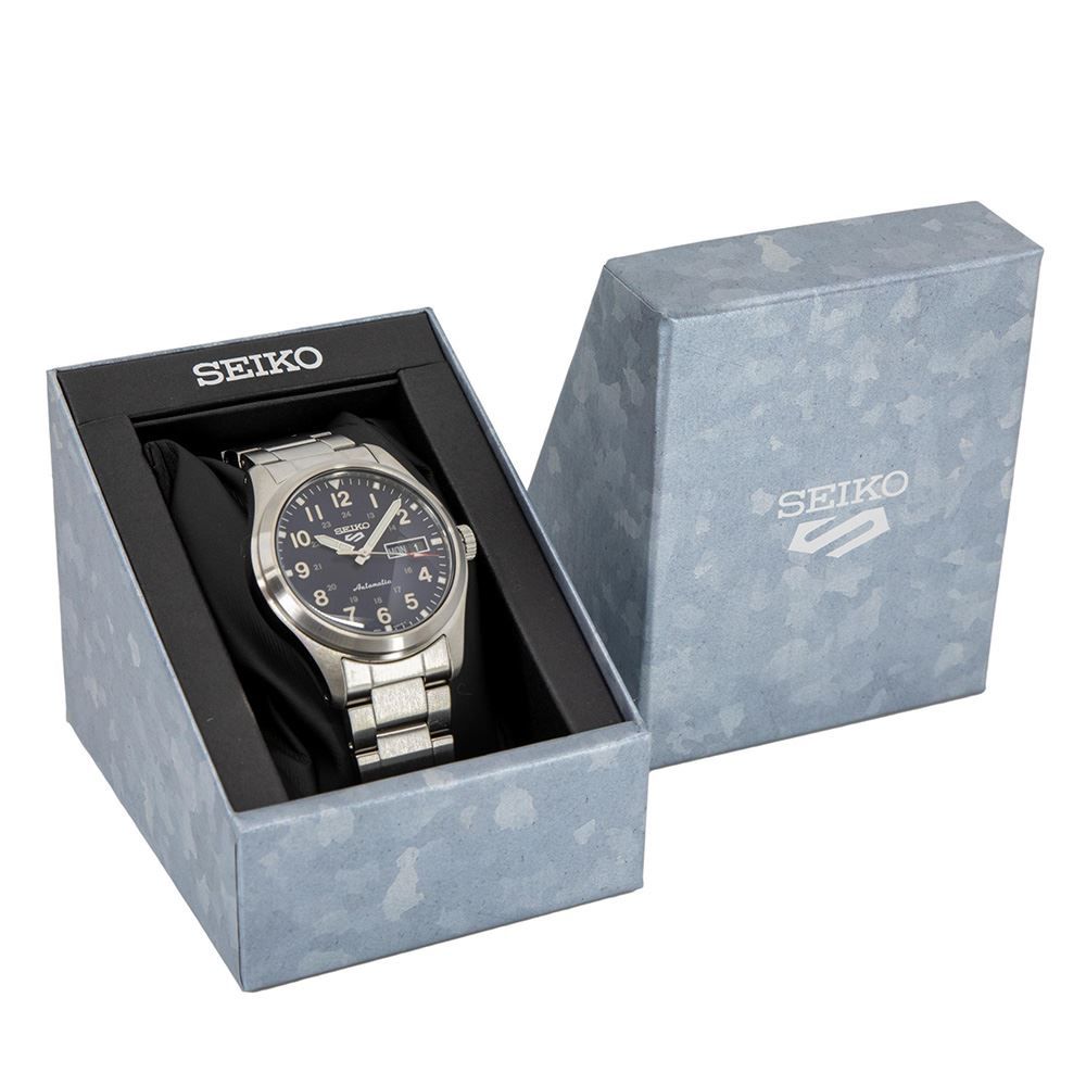 Seiko Orologi: Seiko SRPG29K1 5 Sport Blue Dial – Nuovo (secondo la descrizione) da Schindellegi venduto da harveystore 7