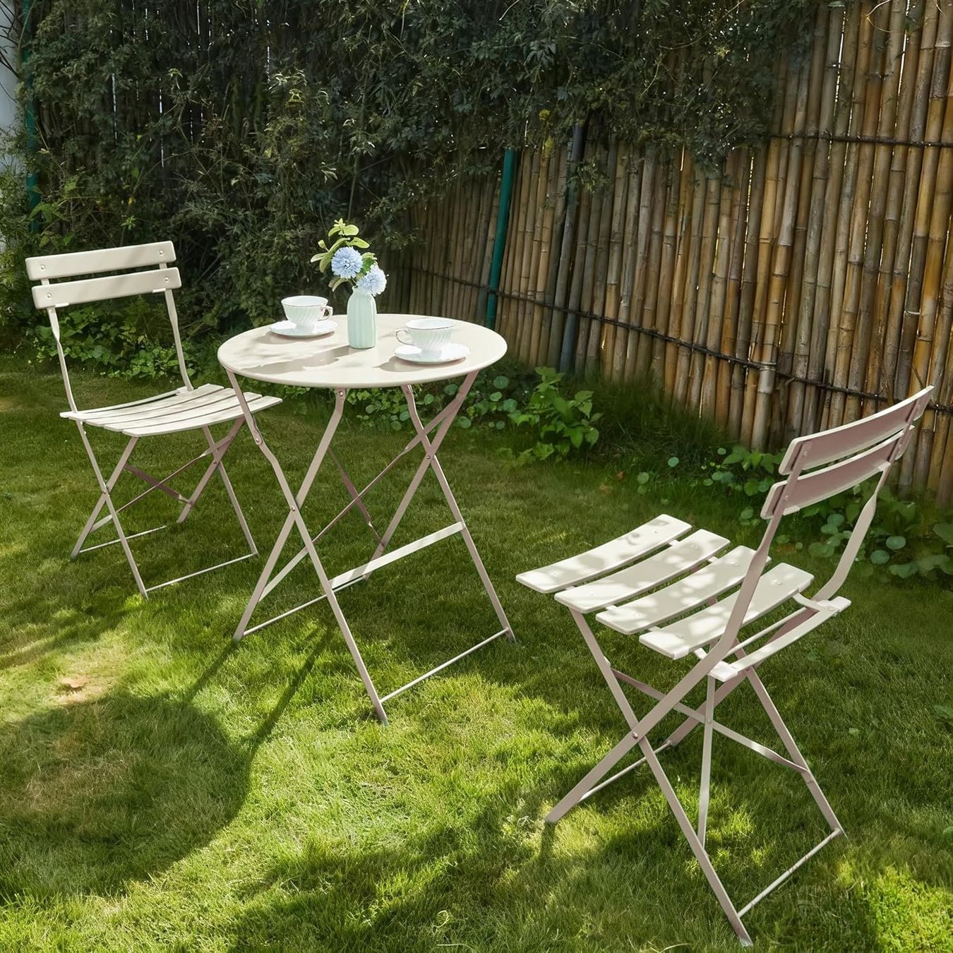 Tischset: Balkonmöbel Set 3-teilig Klappbar Bistrotisch 2 Stühle – Neu und originalverpackt aus Hallau von Sale50OFF 1