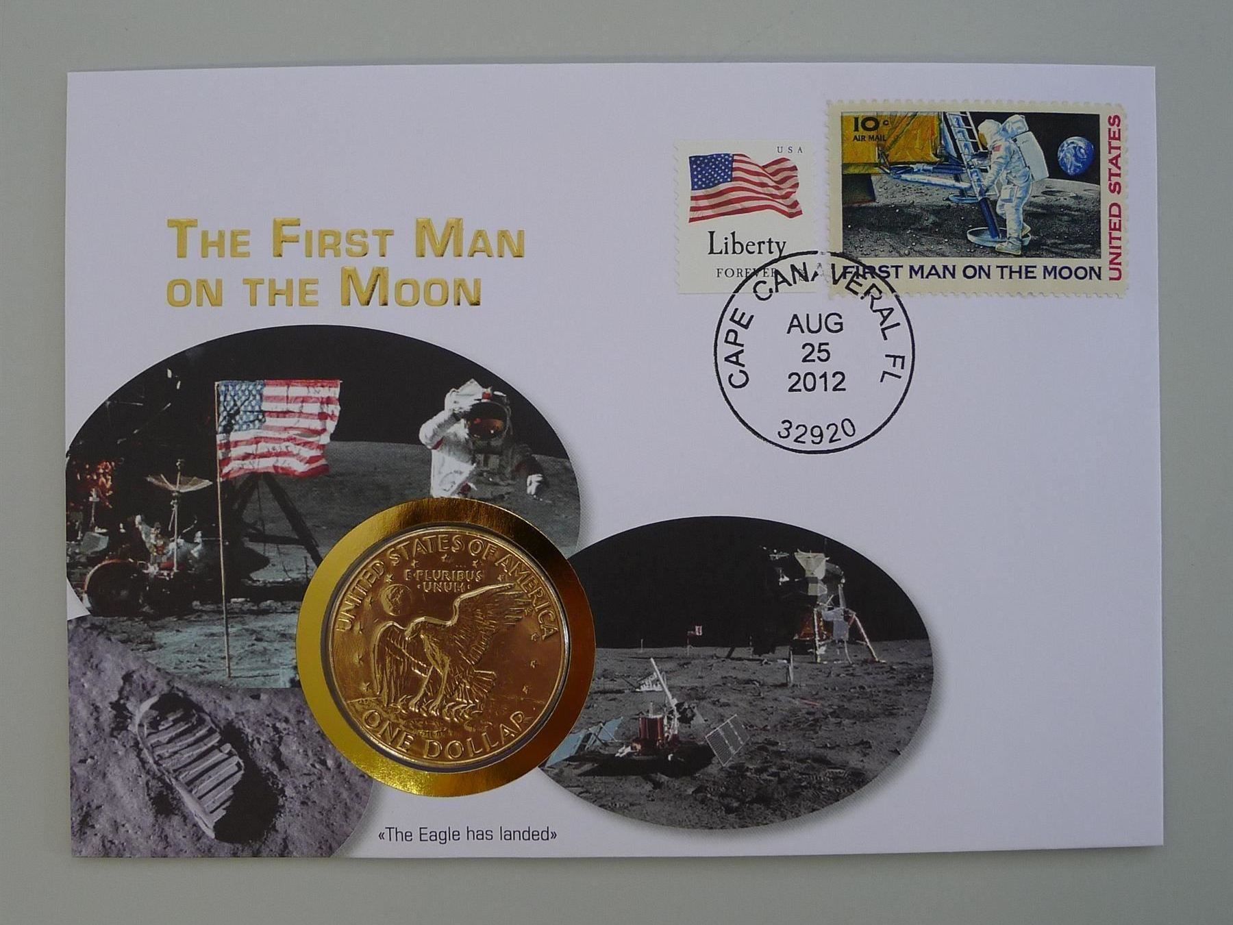 Medaillen: 2012: Numisbrief FIRST MAN ON THE MOON, limited – Gebraucht aus Sursee von Luzernerraute