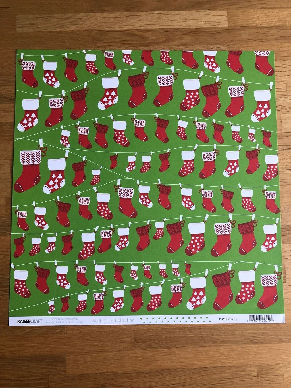 Carta: Designpapier "Stocking" von Kaiser Craft - PB23 – Nuovo (secondo la descrizione) da Neukirch (Egnach) venduto da muolen