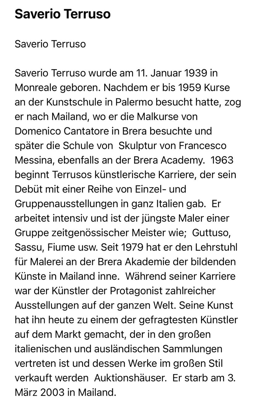 Dipinti: Terusso Saverio (1939-2003) – Usato da Grosshöchstetten venduto da Perle1951 4