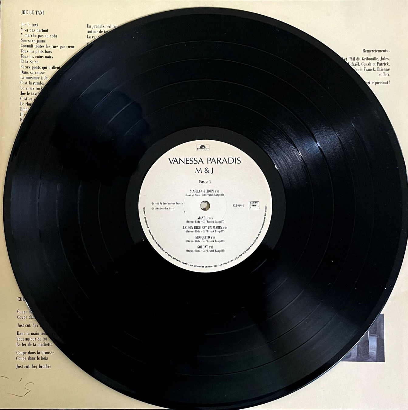 Dischi in vinile: Vanessa Paradis - M & J – Usato da Savagnier venduto da Ne2065 2