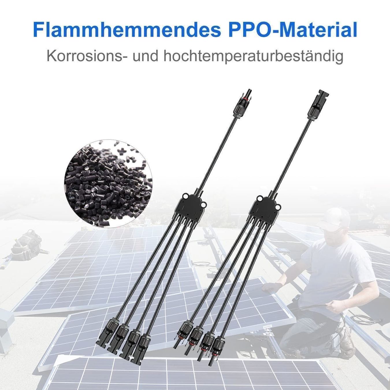 Dispositivi a energia solare: 4-fach Y-Solarpanel-Stecker MC4 Stecker – Nuovo (secondo la descrizione) da Thun venduto da nuonuo 6