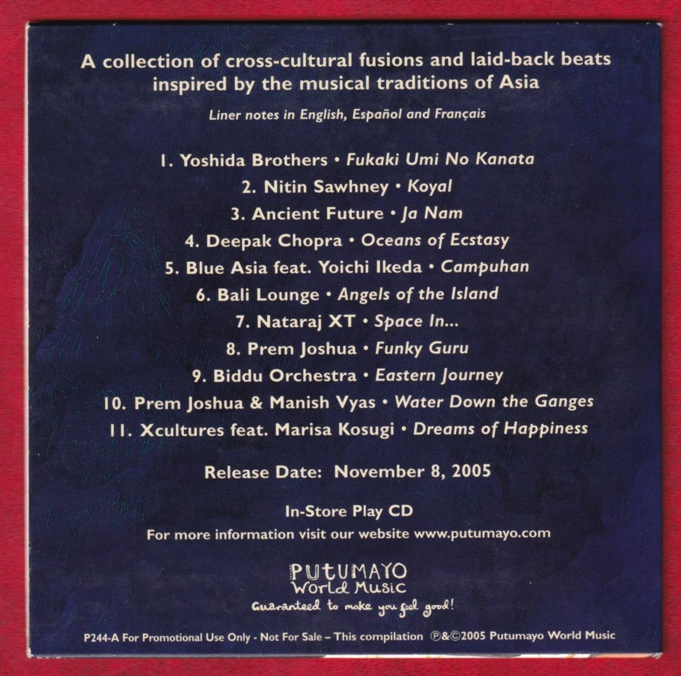 CD: Putumayo - Asian Lounge (CD) – Usato da Zürich venduto da Pfluftl2000 1