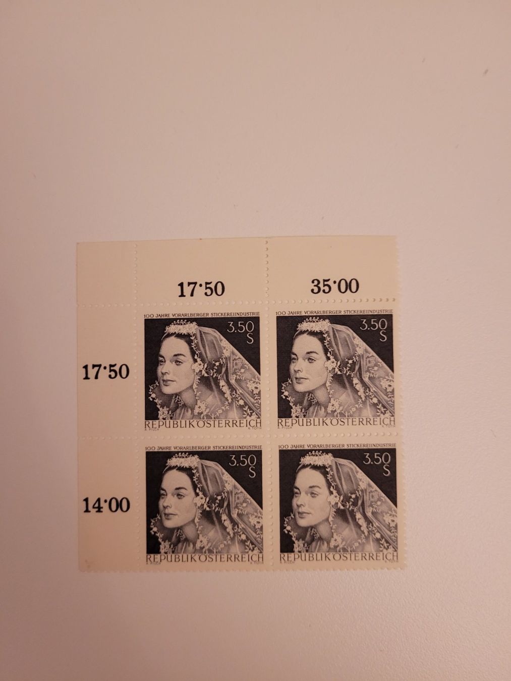 Tous les timbres: 4er Block ungestempelt Österreich – D'occasion à Inwil par Flower2325