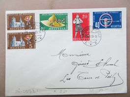 Adressierter Brief Satz Sondermarken 1955