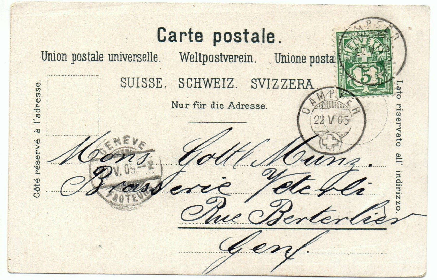 Cartes postales: Gruss aus SILVAPLANA Post - Postkutsche – D'occasion à Jona par philajona 1