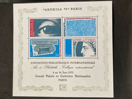 Frankreich 1975 Block Briefmarkenausstellung Arphila Paris