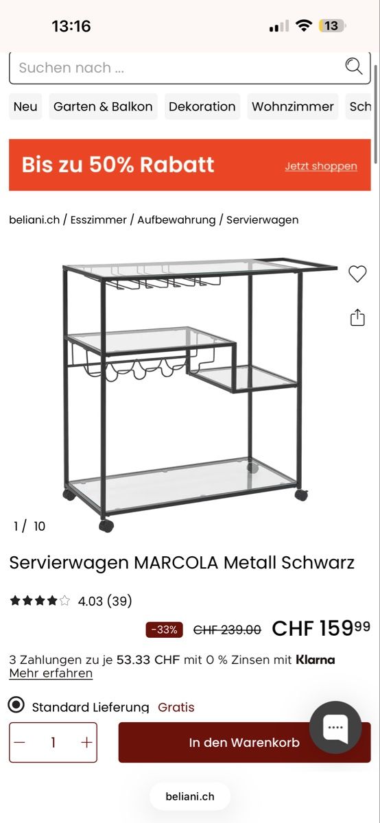Dessertes: Servierwagen / Bar – D'occasion à Kilchberg ZH par elv_jdk8 1