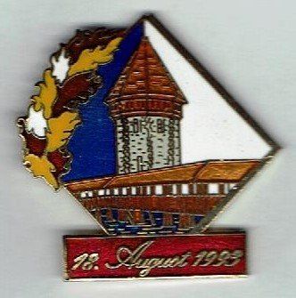 Plaketten & Abzeichen: Luzern, Kapellbrücke 18.08.1993 – Gebraucht aus Hinterkappelen von Schampus