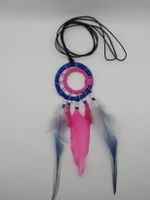 TRAUMFÄNGER - Feder - Modischer Halsschmuck - Pink - Neu