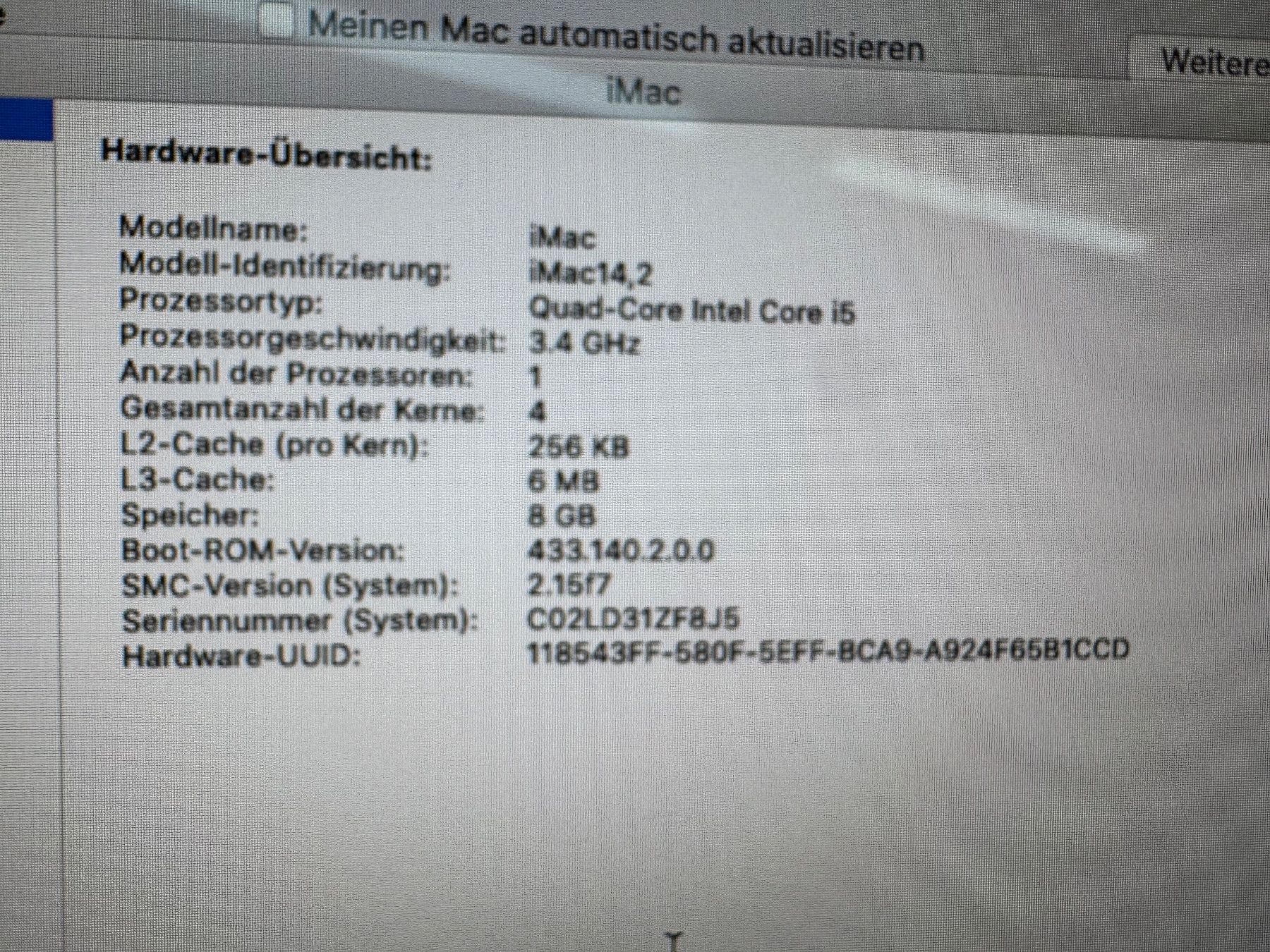 Apple PCs: iMac Quad Core i5 – D'occasion à Eggersriet par Don-M 5