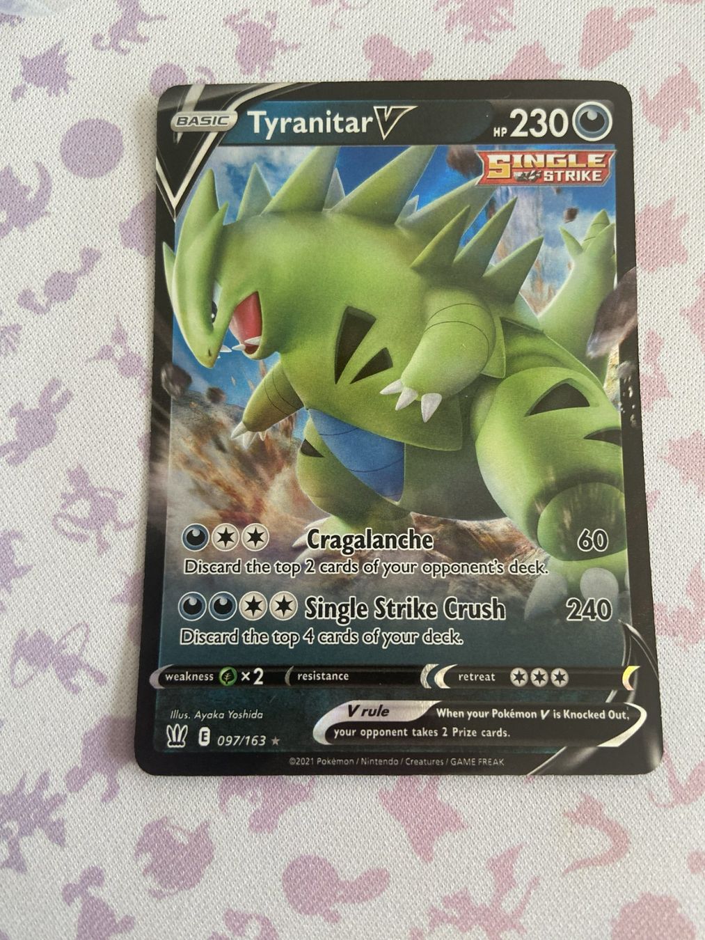 Cartoline: Tyranitar V 97/163 Kampfstile – Usato da Reinach venduto da Sobek96