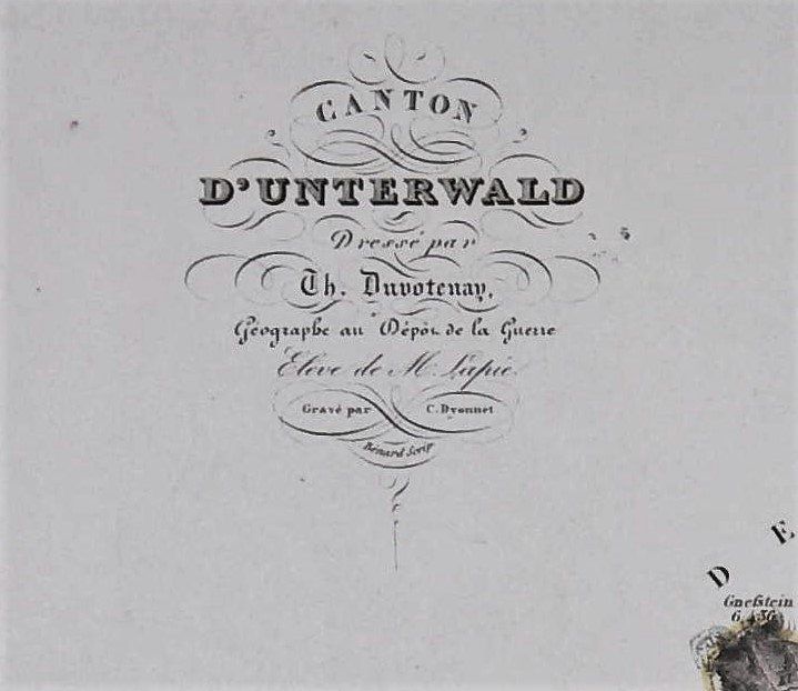 Cartine & Atlanti: Kantonskarte Unterwalden 1851 – Usato da Rafz venduto da booksell 1