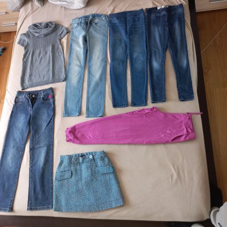 Jeans, Rock, pullover gr.134