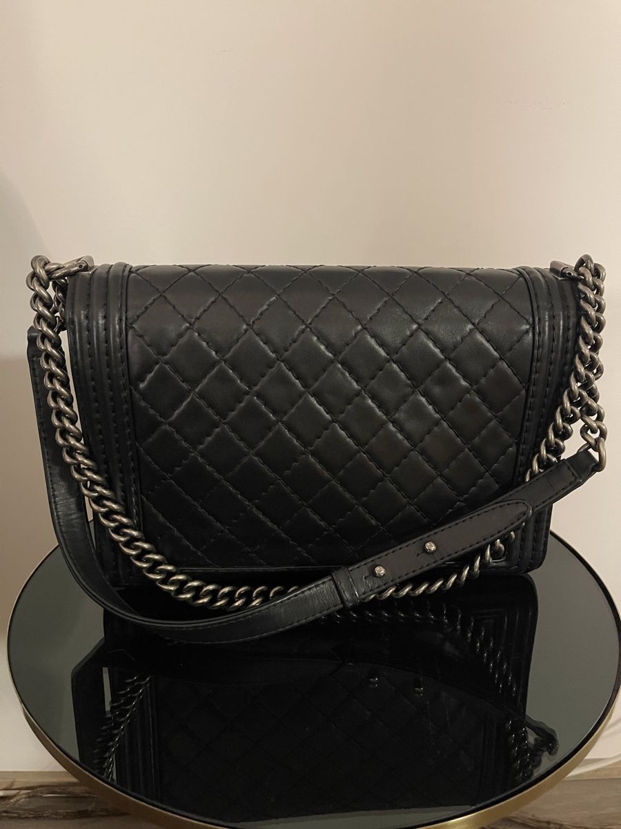 Chanel Altro in  Abbigliamento & Accessori: Chanel Boy Jumbo in Black Calf Leather – Usato da Stäfa venduto da sun_979v 3