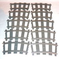 Lego 10 Eisenbahn Schienen Rails 9V C -M90