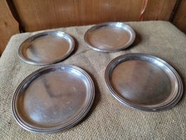4 Metall Untersetzer Platten Teller - 139 Gr. 14 cm