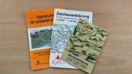 3 Zeichenerklärungs Broschüren für Landeskarten Schweiz