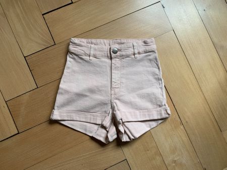 High Waist Jeansshorts rosa - XS