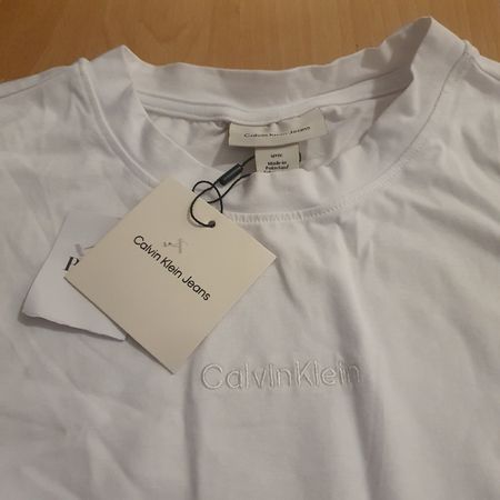 Calvin Klein Jeans Weiss T-Shirt S, neu mit Etikett