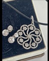 Silber Schmuck Set, Halskette und Ohrringe